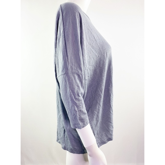 Chaser Gray Linen Top Deep Scoop Back Shirt Size M - Picture 5 of 7